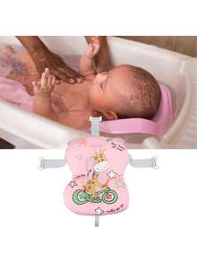 Almohada de Baño para Bebé, Almohada Flotante para Bañera, Ajustable Antideslizante Cojín de Baño para Bebé Almohadilla de Baño para Bebés con Cinturón Fijo Antideslizante (Rosa),40854244 - menta profunda - Ver 5