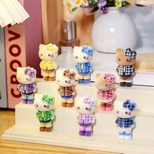 SANRIO 1/2/5个装 植绒长腿Hello Kitty可爱迷你豆豆，DIY树脂首饰配件和汽车装饰品 - 彩色 - 查看 2