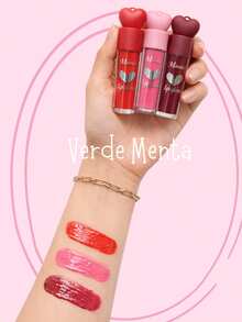 24 Labial Rojos Mate  Nude Líquidos Corazon Larga Duración Hidratante Duradero Lip Gloss Indeleble Labial Indeleble Mate Impermeable De Larga Duración Brillo De Labios Antiadherente Taza Lápiz Labial Líquido Altamente Pigmentado Belleza & Salud Maquillaje Labios Lápiz labial líquido Conjuntos de Pintalabios Brillo de labios brillante con tres tonos rosas, acabado suave, resistente al agua, no pegajoso, fórmula de alto pigmento. Consigue unos labios perfectos sin esfuerzo. Regalo ideal para el Día de San Valentín - 6 Piezas - Ver 2