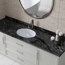 1 Cuộn Giấy Dán Tường Nhà Bếp Tự Dính Chống Dầu Mờ, Vân Đá Đen - Chống thấm nước, Ghép thẳng hàng, Họa tiết hình khối và sọc, Thích hợp cho mặt bàn, tủ bếp và tường trong nhà bếp và phòng tắm. - màu đen - Xem 4