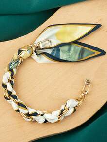 合金多元素挂绳 1 件装 多功能短款手机挂绳 编织优雅手机带 通用手机吊坠项链 带透明夹子 实用礼物 春季生日礼物 - 彩色 - 查看 2