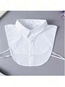 2pcs/1pc Detachable Dickey Collar For Women Shirt - White - View 11