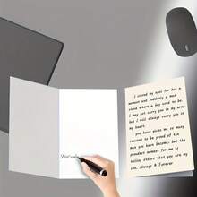 1Pc Fun & Creative Birthday Greeting Card For Son - "I Closed My Eyes" Design, 5.3*8in With Envelope, Small Business Supplies, Perfect As Birthday Gift, Thank You & Gift Cards - Multicolor - View 3