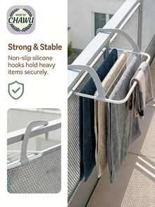 1pc/2pcs/3pcs Square Foldable Wall-Mounted Clothes Drying Rack - 3X Thicker Metal, Rust-Resistant Coating, 10-Second No-Drill Installation/Space-Saving Foldable Design/Suitable For Tenants/Students/Homeowners To Dry Towels, Bedsheets - Thickened - View 7