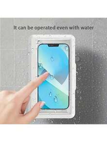 1Pc 360° Rotatable Drill-Free Shower Phone Holder, IPX Waterproof Anti-Fog, Fits 4-7 Inch Phones With Case, ABS Adjustable Stand For Bathroom Kitchen - Multicolor - View 5
