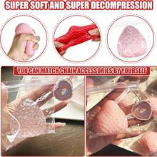 Strawberry Squeezing Toy - Suitable For Both Children And Adults As A Stress Relieving Toy. The Transparent Packaging Contains Realistic Strawberry Fruit Shapes, Making It Suitable For Party Gifts, Birthday Gifts, And Tabletop Decorations. - Red - View 5