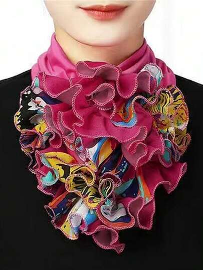 1pc Women's Floral Versatile Multifunctional Headband/Neck Scarf, Everyday Wear