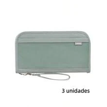Capa Para Cartão De Passaporte De Viagem À Prova D'água , Bolsa Organizadora De Documentos Familiares , Acessórios - Verde - Visão 6