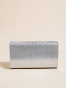 Women's Sparkling Glitter Sequin Clutch Bag - Elegant Evening Purse With Chain, Versatile Small Crossbody Shoulder Bag For Party, Wedding & Prom - Silver - View 5