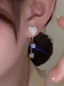 1 Pair Simple Personalized Fashion Creative Niche Design Silver Twist Circle Stud Earrings, Suitable For Daily Wear For Women - Gold - View 4