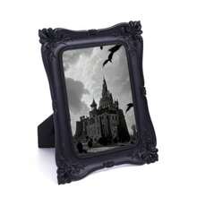 SIKOO - Marcos de fotos antiguos de 5 x 7 pulgadas marcos de fotos antiguos para mesa y pared decoración victoriana  y dorado-010 - Negro Mate 4x6 - Ver 7