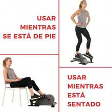 bicicleta para hacer ejercicioSunny Health and Fitness Mini Máquina Elíptica 2 En 1 para Sentarse O Pararse Pédalier para Ejercicio En Casa Opcional: Conexión Bluetooth de la App Gratuita Sunnyfit Manillar o Banda de Resistencia - Gris - Ver 3