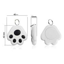 rastreador GPS inalámbrico, dispositivo de seguimiento inteligente antipérdida compatible con para localizador de llaves, accesorios para Collar de perro y gato - Blanco - Ver 8