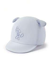 TUTUYA Baby Baseball Cap, Sun Protection Hat For Baby Boys, Brim Hat Baby Girls' Sun Hat, Cute Dog Embroidery Infant Hat, Adjustable Soft Brim Sun Hat, Suitable For Daily/Outdoor/Play, Fit For 0-12 Months Babies, Head Circumference 44-46CM - 1PC - View 10