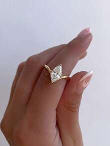 1枚经典复古锆石925纯银戒指，精致独特，适合女性佩戴，是参加派对和舞会的完美珠宝，也是送给女朋友的理想周年纪念礼物。 - 復古馬眼 - 查看 7