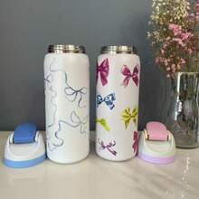 32 Oz Outdoor Sports Water Cup Water Bottle Stainless Steel Vacuumowala Insulated Cup With Lid And Straw Suitable For Water, Iced Tea Or Coffee. - 彩色 - 查看 1