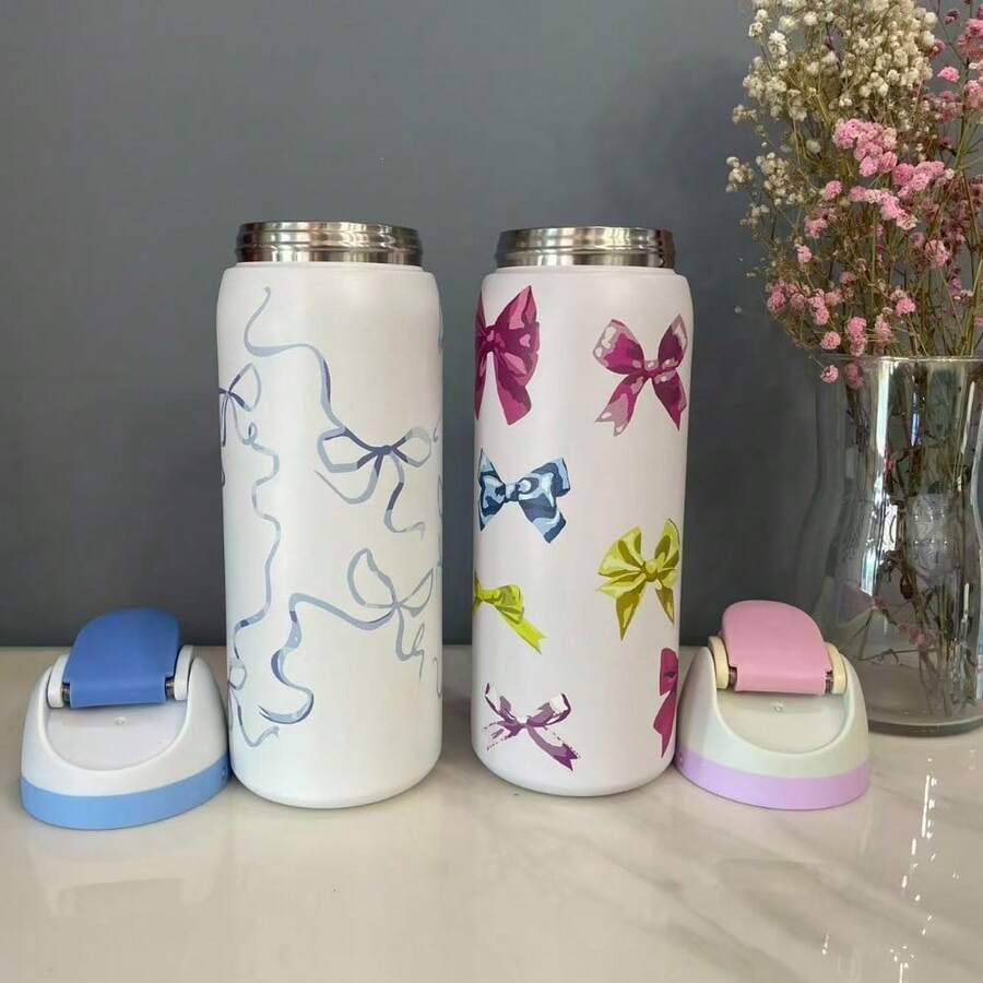 32 Oz Outdoor Sports Water Cup Water Bottle Stainless Steel Vacuumowala Insulated Cup With Lid And Straw Suitable For Water, Iced Tea Or Coffee. - 彩色 - 查看 1