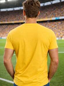 Brazil Unisex T-Shirt World Cup 2026 National Team Fan Version 100% Cotton Summer Regular Fit None - 黃色 - 查看 3