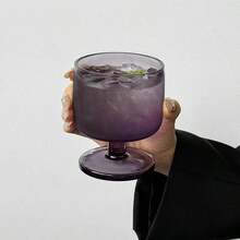 2个装优质紫色高脚杯，用途广泛，适用于各种饮料、酒类、派对，可机洗 - 紫色 - 查看 10