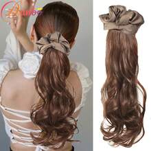 16 Inch Women's Wavy Synthetic Ponytail Clip-On Hair Extension With Headband Design - Multicolor - View 15