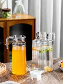 1 pieza Jarra de agua fría multifuncional - Resistente al calor, duradera con diseño de fácil vertido, adecuada para la cocina y la mesa del comedor - Multicolor - Ver 5