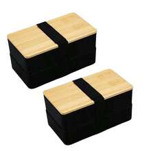 1 Set Stackable Bento Lunch Box With Insulated Bag, Portable Food Container, Snack Box, Includes Utensils (Spoon, Fork), Suitable For Students And Office Workers - Multicolor - View 15