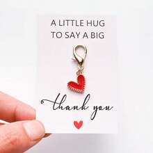 Personalized Heart-Shaped Metal Keychain, Customizable Message - Gold Pendant, Cartoon Heart Shape, Thank You Gift, For Teacher, Girlfriend, Mom, Best Friend | Personalized Gift | Christmas, Car Accessories, Y2K Gothic Style Bag Charm, ID Card Lanyard, Car Accessories, Bag Pendant - Red - View 15