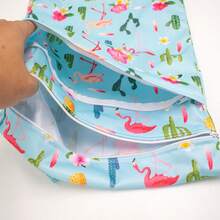 Wet/Dry Bags, 1-Pack, With Two Zippered Pockets, Waterproof, Washable, Reusable, Great For Travel, Beach, Pool, Gym, Swimsuit Or Wet Wear,Pouch,Makeup Pouch,Travel Essential - Multicolor - View 7