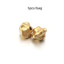 5/10pcs/Pack Stainless Steel Meteorite Irregular Spacer Beads, Non-Fading Titanium Steel Baroque Style Spacer Beads For Bracelets, Necklaces, Jewelry DIY - Meteorite Spacer Beads - View 12
