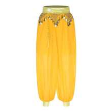 1 chiếc quần harem múa bụng cho nữ, trang phục Halloween Carnival, đính sequin, tua rua, quần ống rộng có họa tiết đồng xu, quần biểu diễn múa Ả Rập. - Nhiều màu - Xem 4