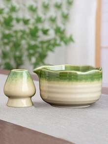 2件套600毫升陶瓷抹茶碗及搅拌器套装，抹茶冲泡、甜点及饮品制作工具，馈赠亲友，节日礼物 - 彩色 - 查看 13
