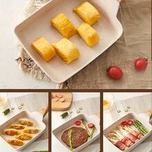 1 pieza Sartén rectangular japonesa antiadherente Tamagoyaki con bordes inclinados, resistente al calor y calentamiento uniforme, apta para placa de inducción, cocina de gas y eléctrica, para uso doméstico y profesional en la cocina - Ideal para tortillas, tartas de carne italiana, crepes, panqueques - Fácil de limpiar, estructura duradera - Multicolor - Ver 7