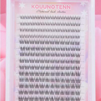 168pcs C-Curl Natural False Eyelashes, Soft Eyelash Clusters, Length 10/11/12mm, Lash Base 5-6mm, Delicate Natural C-Curl, Wide Span, DIY Eyelash Extension, Individual Lashes, Thin Transparent Lash Band