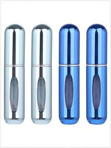 5 件/4 件/3 件/2 件/1 件 5ml 可再填充香水瓶、便携式可再填充香水雾化器瓶、可再填充香水旅行喷雾瓶、迷你便携式空液体容器、旅行必需品、海滩旅行收纳袋、适用于香水、女士香水，适合度假、露营、度假、返校
