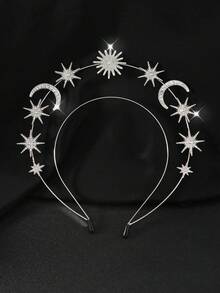 1pc/2pcs Three-Layer Six-Pointed Star And Moon Headband For Christmas And Halloween Headwear - Multicolor - View 10