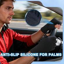 一双防滑压缩手套，适用于手部护理、日常使用、电脑打字、运动护腕，露指拇指设计，男女通用 - 彩色 - 查看 8