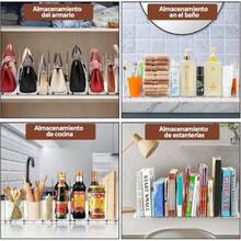 UIEE Organizador de Bolsas para Dama Repisa Organizadora de Bolsas de Acrílico Transparente para Armarios Ajustable y Desmontable con Tapones Antideslizantes - Transparente - Ver 7