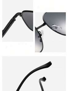 1pc/2pcs Retro Men's European & American Style High-End Fashionable Fishing Fashion Glasses, Suitable For Fishing, Driving, Etc. - Multicolor - View 4