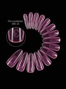 150pcs/Box Gel Nail Tips Kit, Pre-Formed False Nails For Gel Polishing, Soak-Off Easy Nail Extension Acrylic Fake Nail Tips, Crystal Nail Mold Without Paper Form For Quick Uv/Led Extension, Dual-Ended Nail Extension Tool Press On Nails Nail Supplies - Baby Pink - View 3