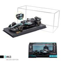 Burago 1:43 比例 F1 梅赛德斯-AMG W16 2025 #63 Russell #12 Antonelli 合金车模，带展示支架，官方授权 F1 梅赛德斯赛车精细复制品 - Deluxe Edition-W16#63 - 查看 1