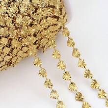 1米不锈钢心形链，带压纹图案，适合DIY项链、手链、珠宝制作 - 鏈條 - 查看 8