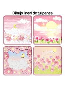 Profesional Art Pintura Pastel Óleo Con Caballete Madera Set - Historia de la flor - Ver 5
