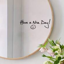 "Have A Nice Day!"Positive Affirmation Sticker Smiling Face Decal - Multicolor - View 3