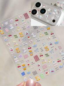 1pc INS Creative DIY Lens Protector Tempered Glass Film Sticker Compatible With IPhone 11 Pro Max/12 Pro Max/13 Pro Max/14 Pro Max/15 Pro Max/16 Pro Max/17 Pro Max - Multicolor - View 12