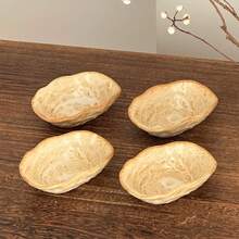 Japanese Retro Ceramic Small Dipping Sauce Dish, Asymmetrical Shaped Soy Sauce Vinegar Wasabi Condiment Plate For Home Use - Multicolor - View 11