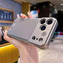 合金皮革磁吸式单件装香氛PU皮革和PC磁吸手机壳，兼容 16 Pro Max和Galaxy S26 Ultra，春季礼物 - 灰色 - 查看 26