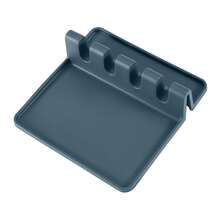 1个带滴水垫的硅胶厨房用具架，适用于各种用具，耐热勺托，适用于炉灶，厨房用具架，可放置汤勺和夹子。 - 彩色 - 查看 15