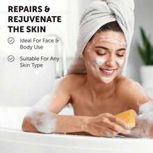 3 Pcs Kojic Acid Dark Spot Remover Soap Bars With Vitamin C, Retinol, Collagen, Turmeric - Original Japanese Complex Infused With Hyaluronic Acid, Vitamin E, Shea Butter, Castile Olive Oil - yellow - 查看 8