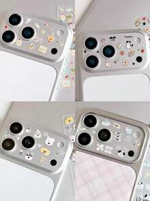 1片INS创意DIY镜头保护膜钢化玻璃贴膜，兼容 11 Pro Max/12 Pro Max/13 Pro Max/14 Pro Max/15 Pro Max/16 Pro Max/17 Pro Max手机镜头膜 - 彩色 - 查看 1