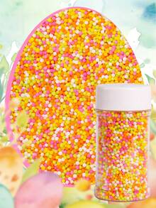 Spring Cake Decorations, Green And Yellow Beads And Small Balls, Easter Bunny Shapes, Orange Carrots, Easter Baking Accessories, Cupcake Decorations, Cookie Dough Ice Cream Dessert Decorations, Wedding, Birthday, Saint Patrick's Day, Easter Party Supplies. - Multicolor - View 17